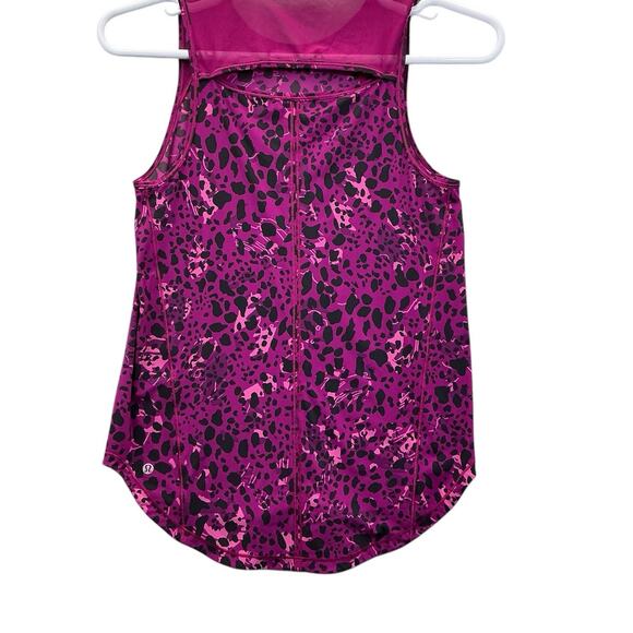 Lululemon Sculpt Tank Top Womens 8 Moonlight Magenta Cutout Back Mesh Reflective - Picture 1 of 11